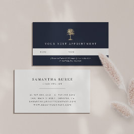 Faux Guld Handflatan Träd Logotyp Tidsbeställning Kort