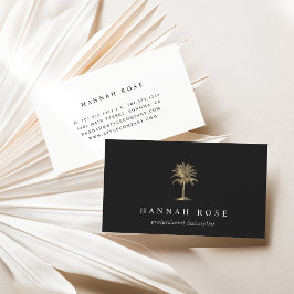 Faux Guld Handflatan Träd Logotyp Visitkort