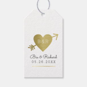 faux guld Heart of Kärlek Presentetikett