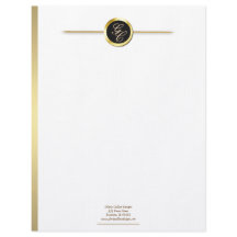 faux guld kant personlig letterhead