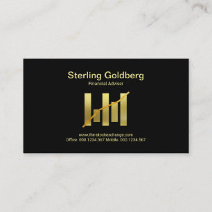 Faux Guld Lagrar Exchange Graph Financial Visitkort
