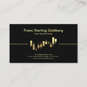 Faux Guld Lagrar Exchange Graph Stock Broker Visitkort