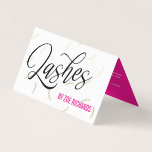 Faux Guld Lash Shock rosa Lash Artist Aftercare Visitkort