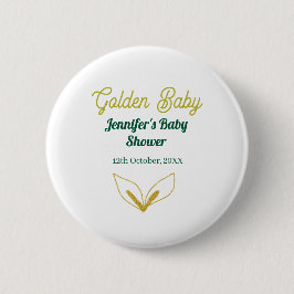 Faux guld leafy grönt forest enchantedbaby dusch knapp