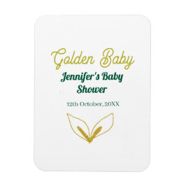 Faux guld leafy grönt forest enchantedbaby dusch magnet