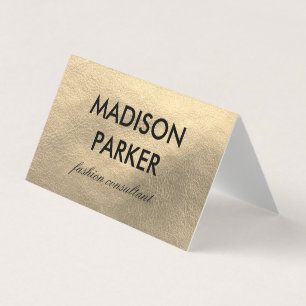 Faux Guld Leather Visitkort