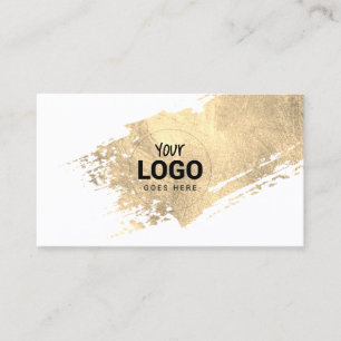 Faux guld-logotyp för målarfärg visitkort