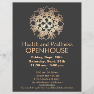 Faux Guld Löv Lotus Health och Hälsa Flyer
