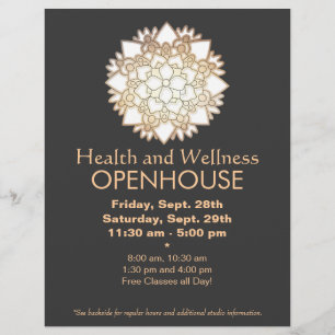 Faux Guld Löv White Lotus Healing Arts Flyer