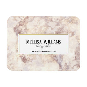 Faux Guld Marble Affärskort Magnet
