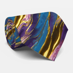 Faux Guld med Lila och Blue Slips