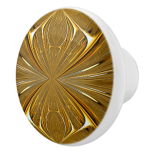 Faux Guld Metall Mönster Knopp