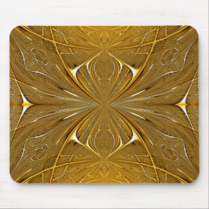 Faux Guld Metall Mönster Musmatta