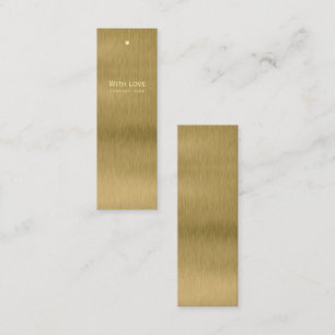 Faux Guld Metall Struktur Gift-Märkre Mini Visitkort