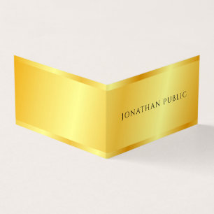 Faux Guld Metallic look Modern Luxury Template Visitkort
