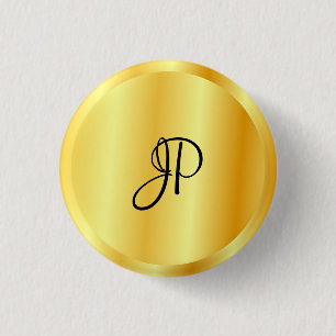 Faux Guld Metallic look Monogrammed mall Knapp