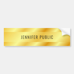 Faux Guld Metallic Personlig Elegant Bildekal