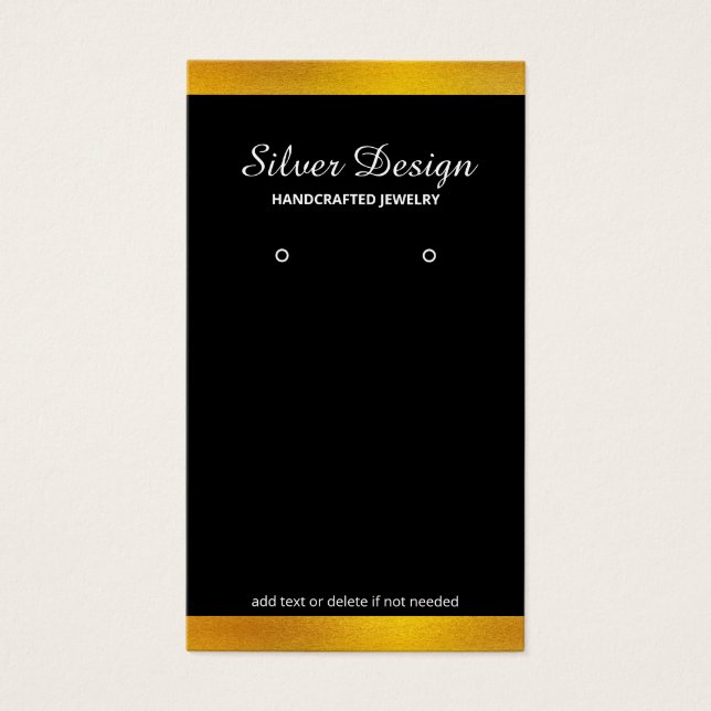 Faux-guld-minimalistisk Visning - svart kort (Framsidan)