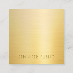 Faux Guld Modern minimalistisk Elitmall lyx Fyrkantigt Visitkort