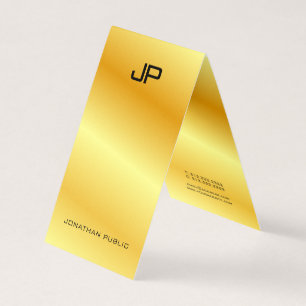 Faux Guld Modern Monogram Elegant Template Luxury Visitkort