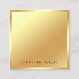 Faux Guld Modern Professionell Glamoral mall Fyrkantigt Visitkort