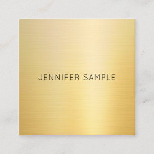 Faux Guld Modern Simple Elegant Minimalistic Fyrkantigt Visitkort