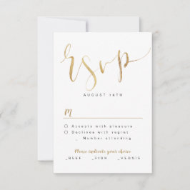 Faux Guld Modern Simple Script bröllop OSA