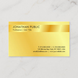 Faux Guld Modern Template Professionell Visitkort