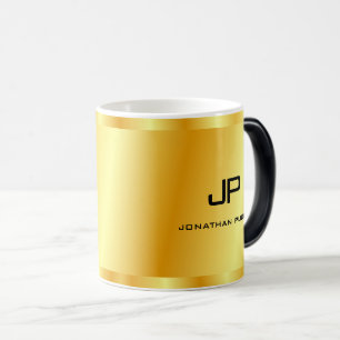 Faux Guld Monogram-Personlig mall Magisk Mugg