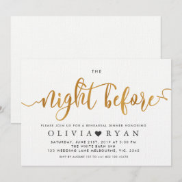 Faux guld natten före inbjudan