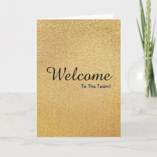 Faux Guld New Employee Välkommen Kort