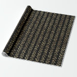 Faux guld och Black mönster Presentpapper<br><div class="desc">Ett faux guld modern mönster med svart bakgrund,  elegant abd perfekt för festsäsongen.</div>
