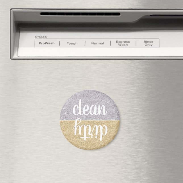 Faux Guld och Silver Glitter Dishwasher Magnet (In Situ (Dishwasher))