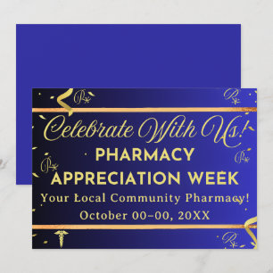 Faux Guld Pharmacy Apprecieting Greeting Card Julkort