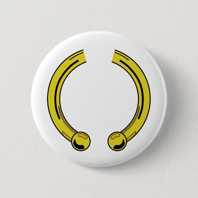 Faux Guld Piecing Knapp (Framsida)