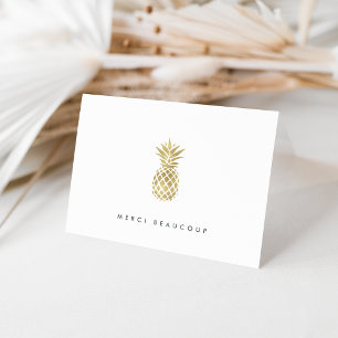 Faux Guld Pineapple Tack Kort