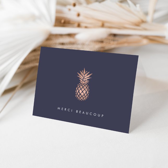 Faux Guld Pineapple (tackeskort) OBS Kort (Skapare uppladdad)