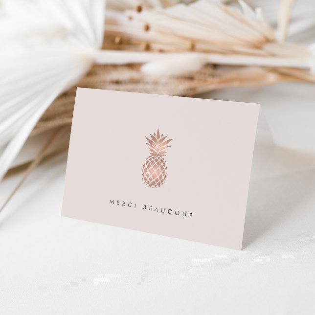 Faux Guld Pineapple (tackeskort) Tack Kort (Skapare uppladdad)