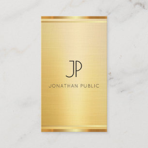 Faux Guld Premium Linen Lodrät Template Luxury Visitkort