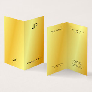 Faux Guld Professionell Elegant Modern Monogram Visitkort