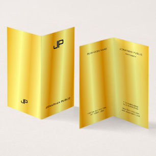 Faux Guld Professionell Elegant Modern Monogram Visitkort