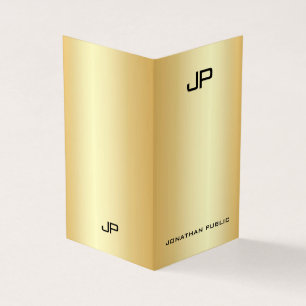 Faux Guld Professionell Elegant Modern Monogram Visitkort