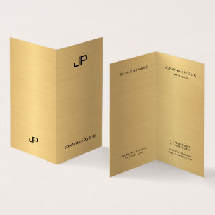 Faux Guld Professionell Modern Monogram-Elegant Visitkort