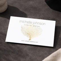 Faux Guld Sea Fläkt Coral Insida Designer