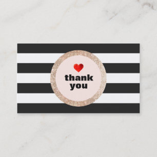 Faux Guld Sequin Black and White Stripe Coupon Rabattkort