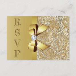 Faux Guld Sequins Bow Diamond OSA