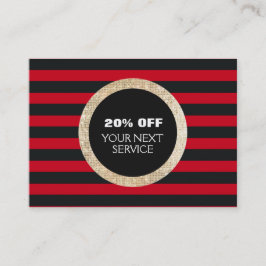 Faux Guld Sequins Hair Salon Discount Coupon 3 Rabattkort