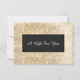 Faux Guld Sequins Spa and Salon Gift Certificate