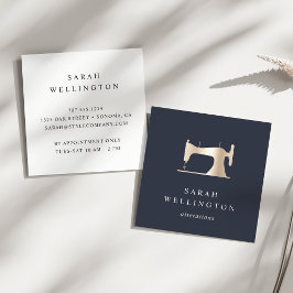 Faux Guld Sewing Maskin | Seamstress eller Tailor Fyrkantigt Visitkort