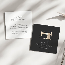 Faux Guld Sewing Maskin | Seamstress eller Tailor Fyrkantigt Visitkort